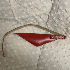 Vintage Red Leather Belt